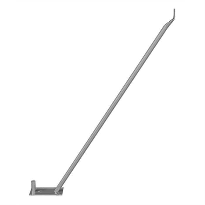 Poteau de soutien pour clôture mobile avec tubulure