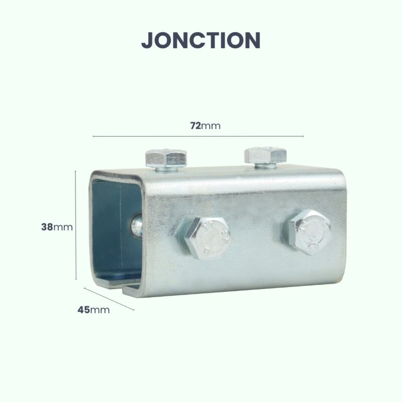 Jonction - Glissière Coulissant en acier galvanisé