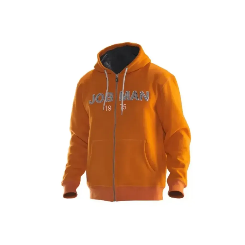 [5154-38-3098-S] Jobman - 5154 Sweat à Capuche Doublé Vintage (Orange/gris foncé - 3098JOB, S)