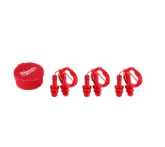 [4932471904] Milwaukee Bouchons d'oreilles réutilisables avec cordon - 3 pc
