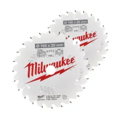 [4932492433] Milwaukee CSB Twin Pack 165 x 20 x 40T/40T (2 piéces)