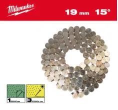 [4932499310] Milwaukee Clous à tambour à poignée annulaire galvanisés à anneaux 15° tête ronde 3,05x19mm 2880 pièces