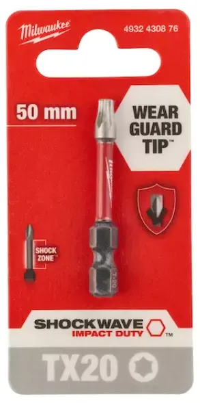 [4932430876] Embouts de vissage SHOCKWAVE TX20 50 mm 