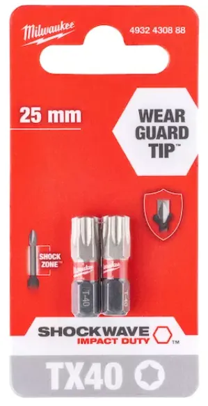[4932430888] Embouts de vissage SHOCKWAVE TX40 25 mm (2 piéces)