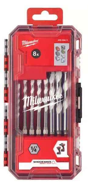 [4932493871] Milwaukee Foret multi-matériaux SHOCKWAVE (4/5/5/6/6/8/10/12)