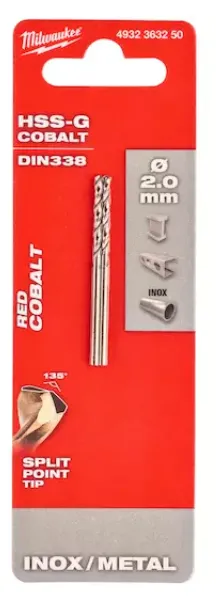 [4932363250] Milwaukee Foret à métaux HSS-G Cobalt 2 x 49 mm (2 pièces)