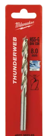 [4932352363] Milwaukee Foret à métaux Thunderweb HSS-G 8 x 175 mm