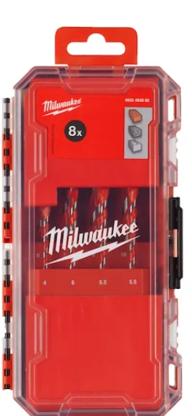 [4932493882] Milwaukee Forets béton premium - set (4 x 90, 5/5,5/5,5/6/7 x 100, 8/10 x 150 mm)