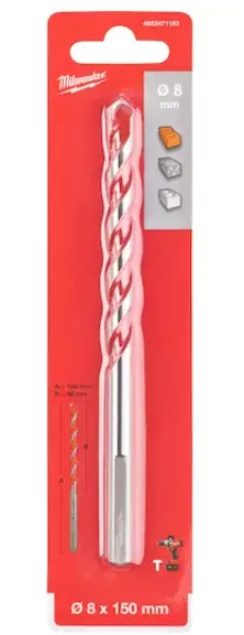 [4932471183] Milwaukee Forets béton premium 8,0 x 150 mm
