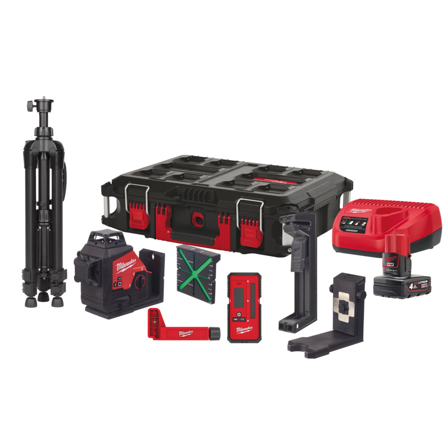 [4933478960] Milwaukee M123PLKIT-401P KIT LASER 3 LIGNES 12V
