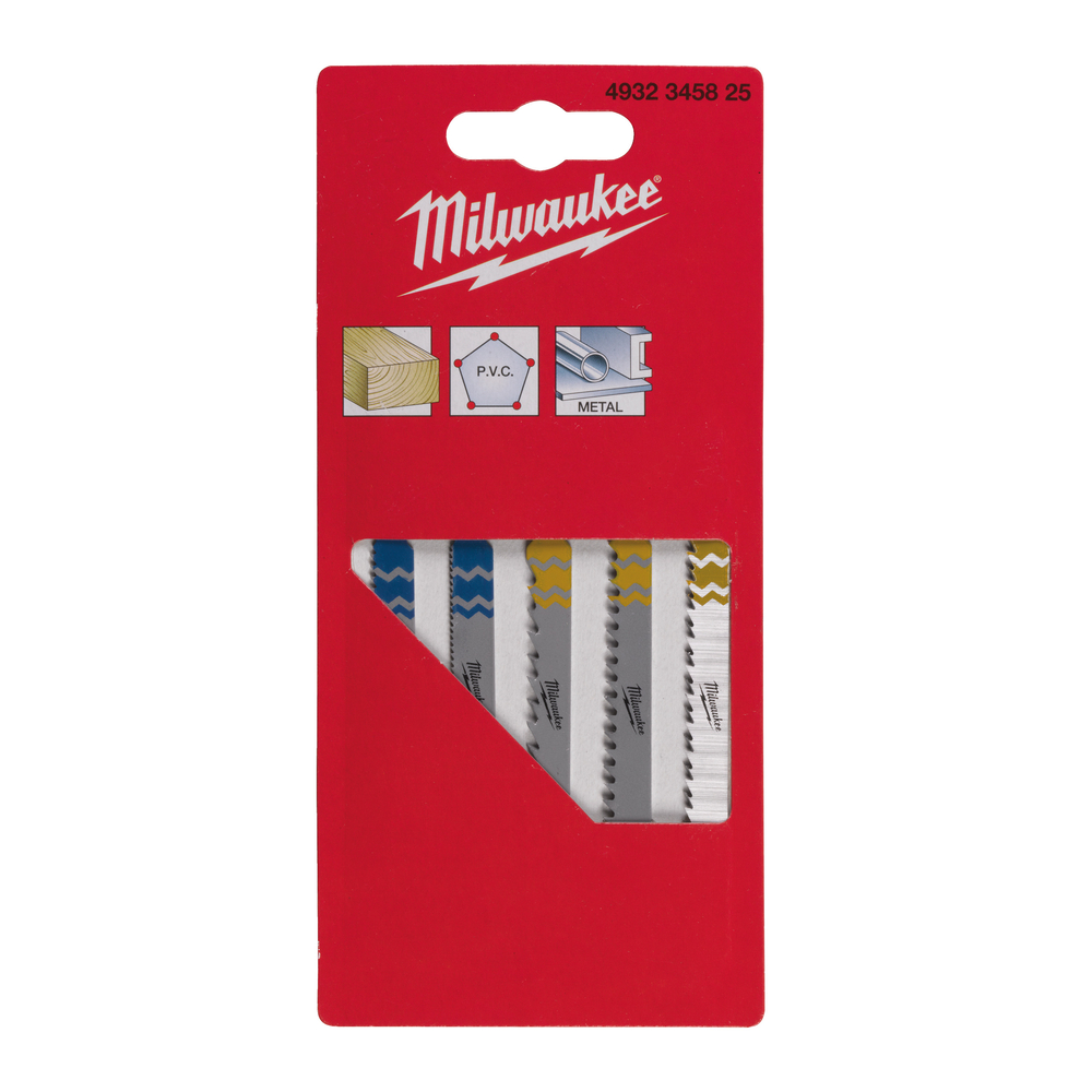 [4932345825] Milwaukee Profi-Set lames de scie sauteuse (5 pièces)
