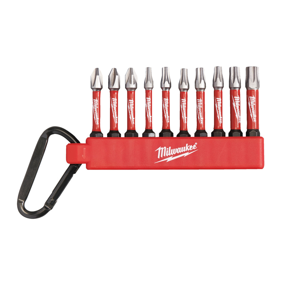 [4932480941] Milwaukee Schroefbit set SHOCKWAVE Carabiner PZ2, TX15, TX30, TX40, 2x PH2, 2x TX20, 2x TX25, in display