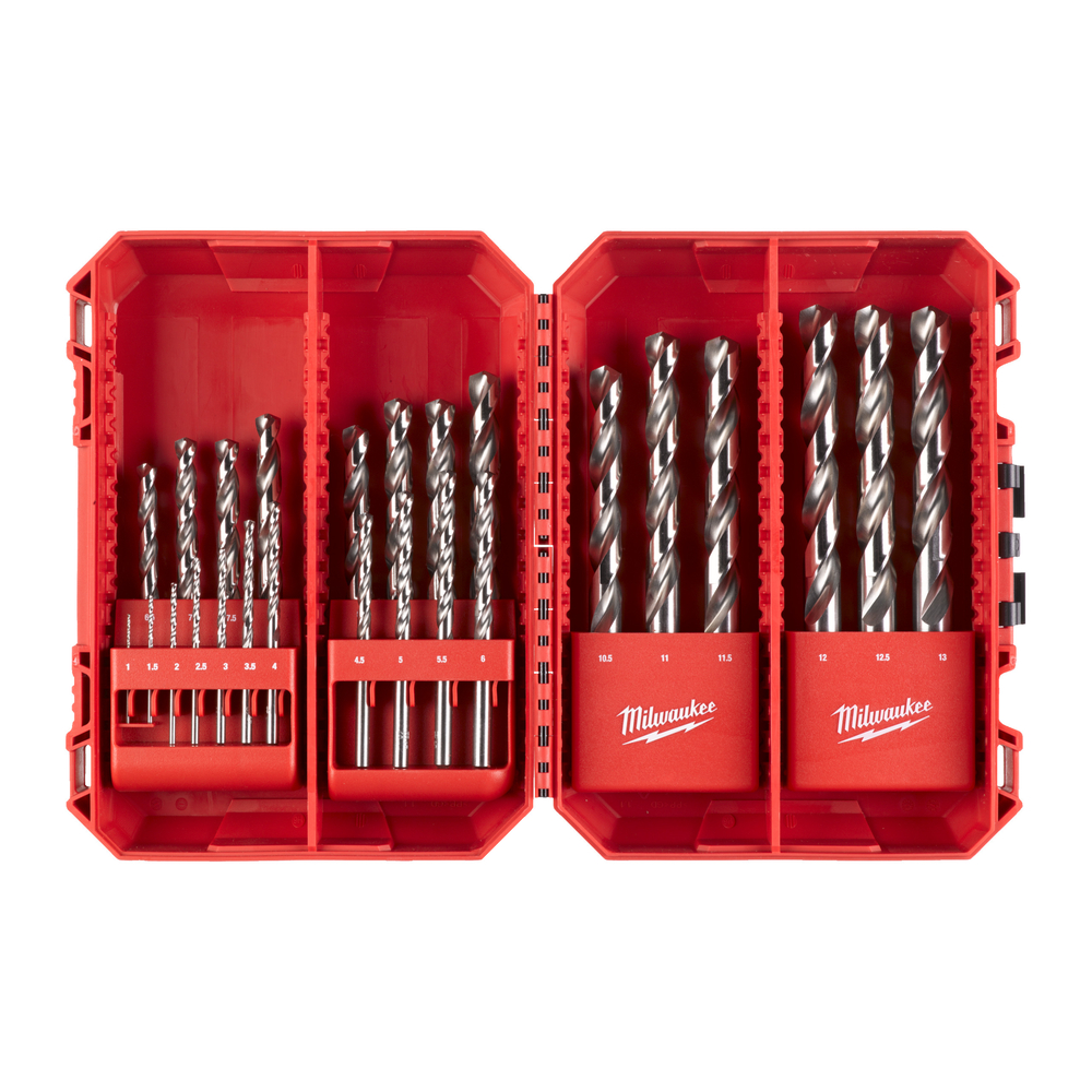 [4932493870] Milwaukee Set de forets métaux Thunderweb HSS-G dans coffret plastique (25 pièces)