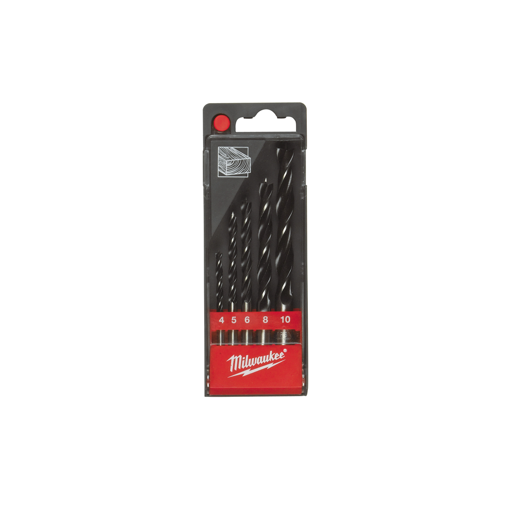 [4932352465] Milwaukee Set de forets à bois dans coffret plastique (5 pièces)