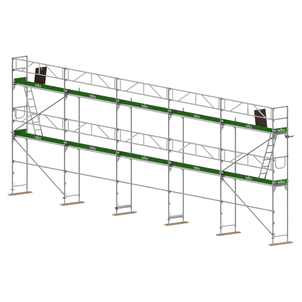 [PA10053UNI73] Pakket 100 m² UNICO 73 alu · 5 × 3,07 m · hoogte 6,5 m