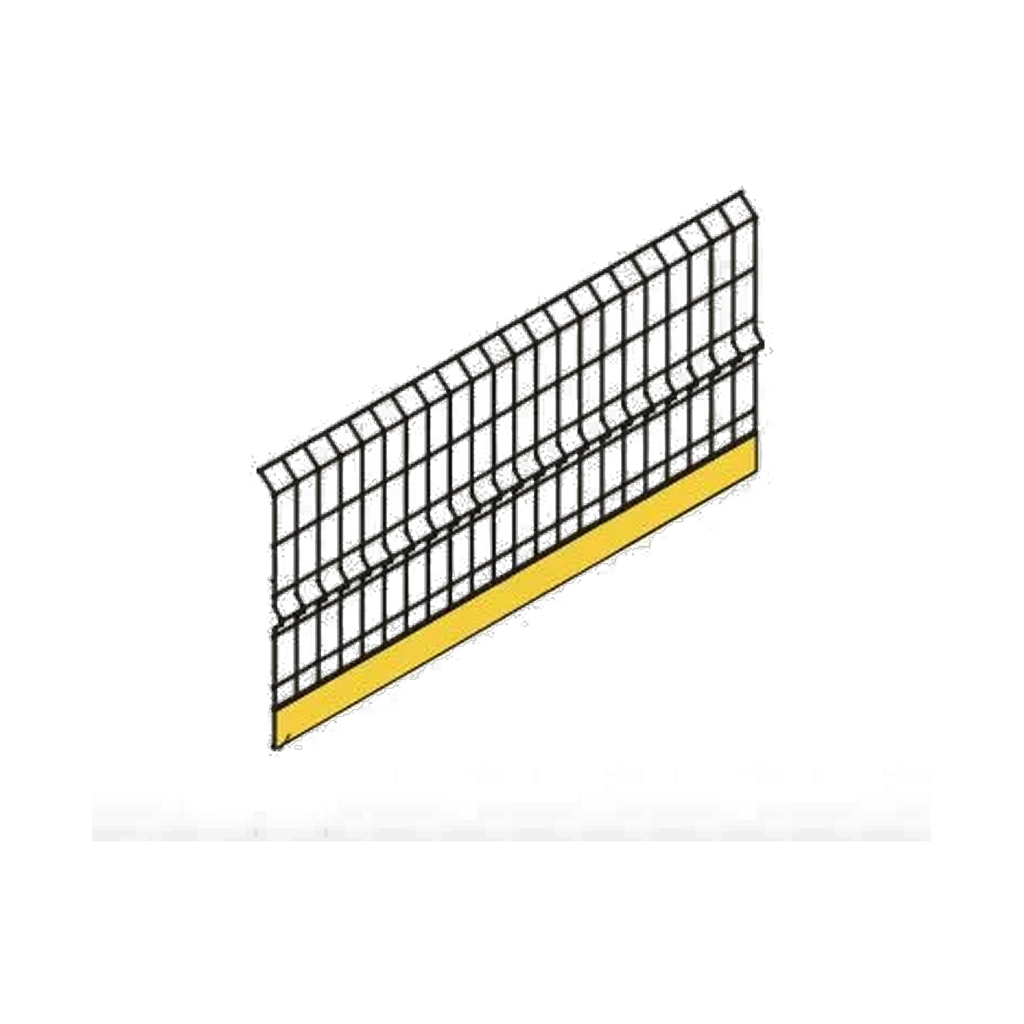 Panneau garde-corps grillagé 2500 mm (jaune RAL 1023) - 2500 x 1060 mm, galvanisé + thermolaqué