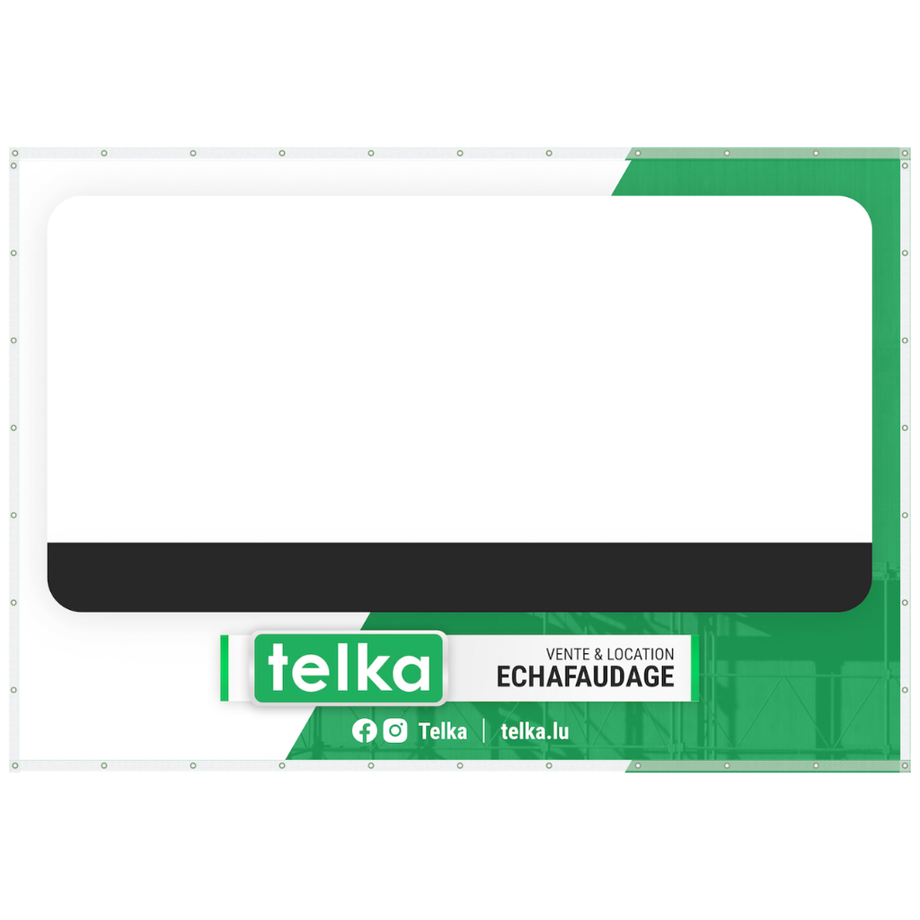 Bâches PERSONNALISE TELKA CLIENT MESH 340GR/M2 B1/ FR