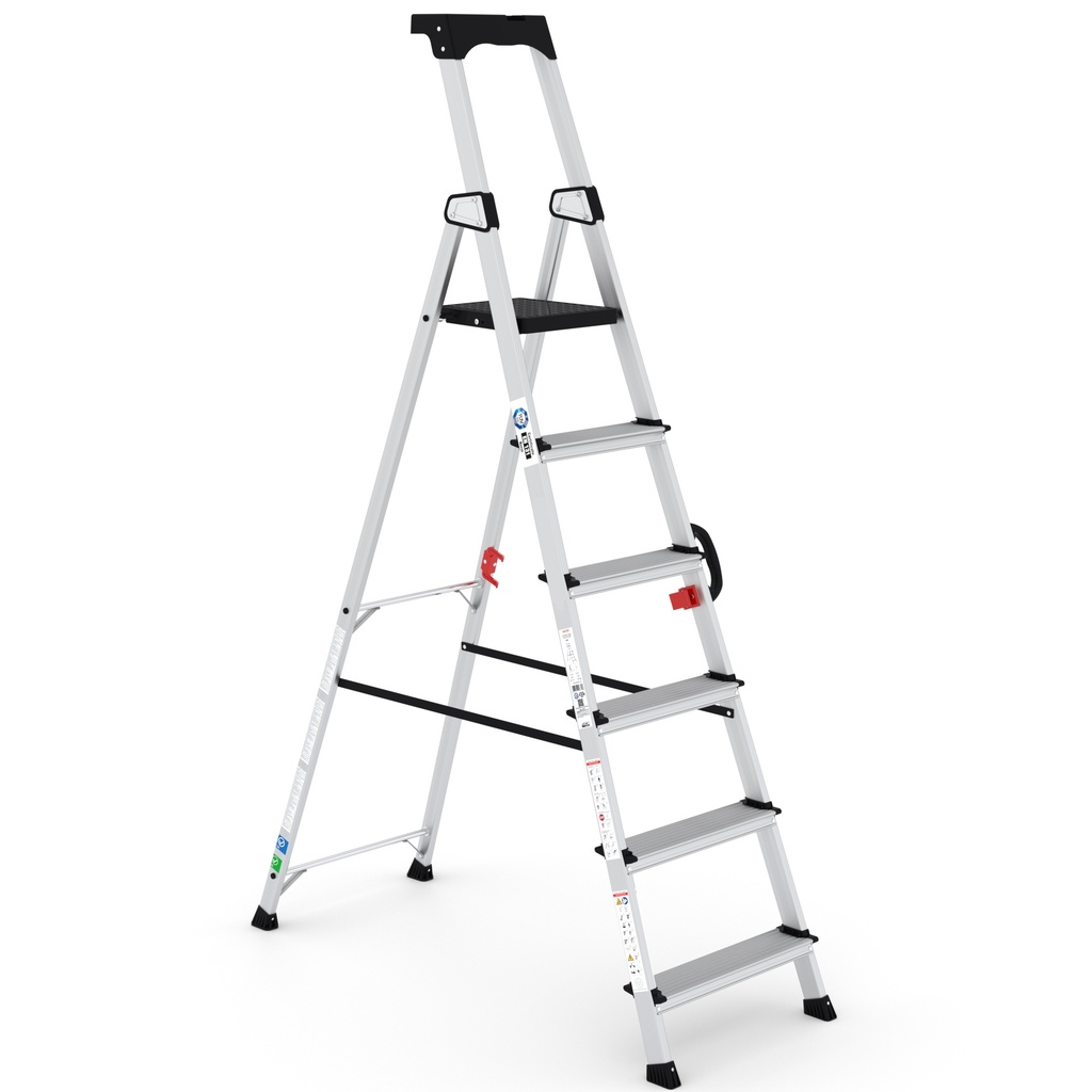 [HA105] Professionele alu trapladder Hazar HA10 5+1 treden