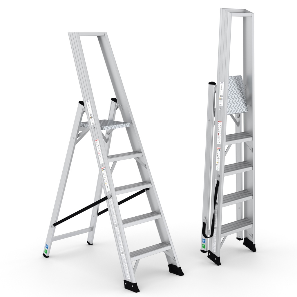 [REG4] Escabeau pro alu Alesta REG 4+1 marches