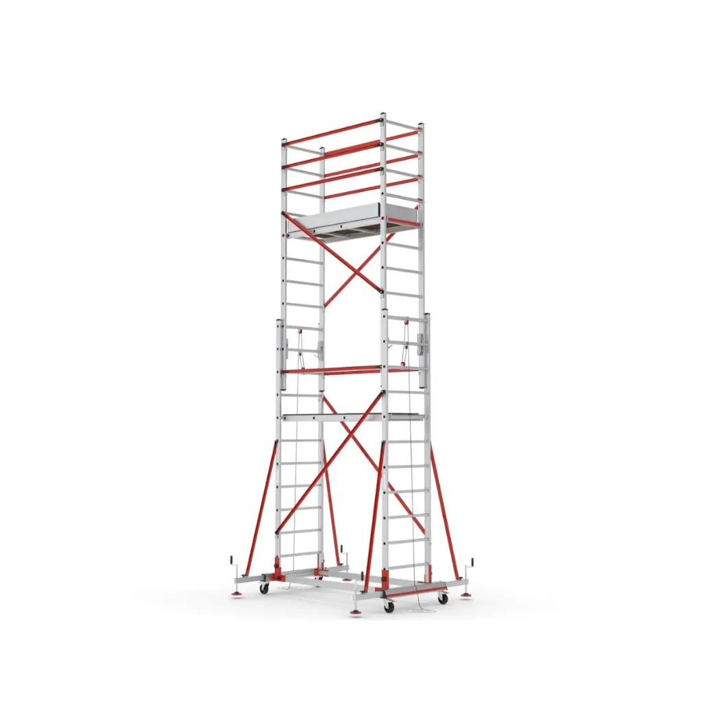 [S006_XLN_PR] TELESAFE XL / PR - 2x11 Step Double Part Aluminium Scaffoldings Premium